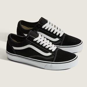 VANS Old Skool Black White Low Top Sneaker Suede Canvas Skateboarding Shoes